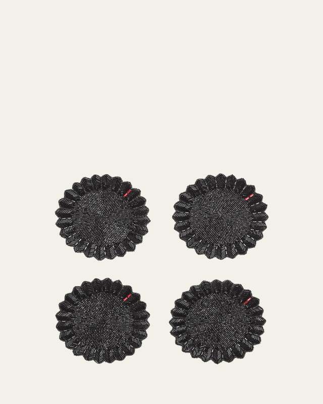 Etoile Black Coasters, Set of 4